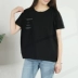 Mùa hè 2020 mới áo thun ngắn tay Hàn Quốc nữ lỗ đa năng cỡ lớn nửa tay từ bi mỏng rời - Áo phông