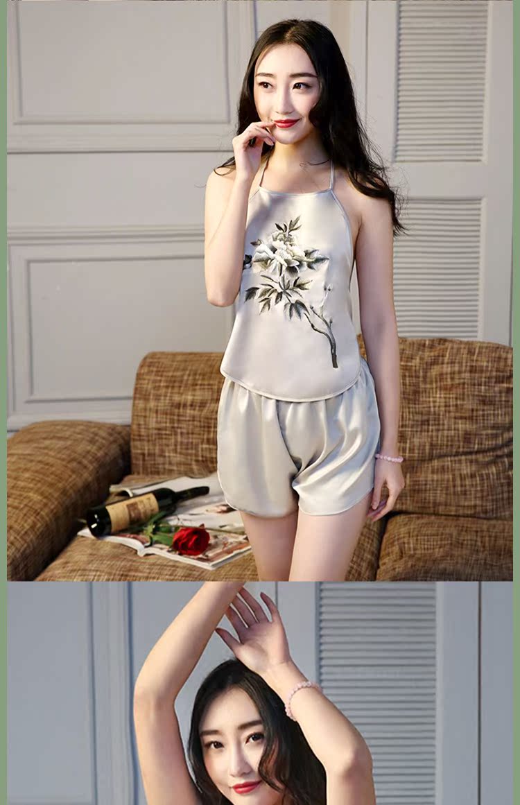 Tạp dề đồ lót nữ gợi cảm dành cho người lớn set đồ nóng bỏng lụa cổ điển gợi cảm đồ ngủ thêu phong cách Trung Quốc - Bellyband đồ lót gợi cảm