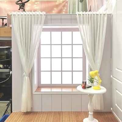 taobao agent BJD SD doll 4 -point giant baby daily wind camera scene background wall bay window background board DIY baby house accessories