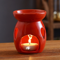 Castle of Foreign Trade Castle Birds Red ) Retro Candle Ceramic Bacon House of Essential Oil Lamps