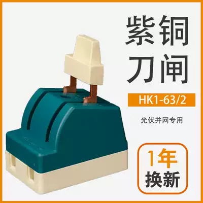 Special HK1-63 for photovoltaic distribution box 2 Knife switch 2P63A copper thickening 220V Single cast knife