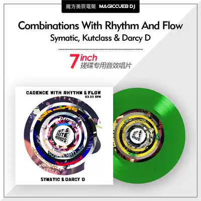 Combinations with Rhythm and Flow7 inch PT01 vinyl record player rub disc effect disc