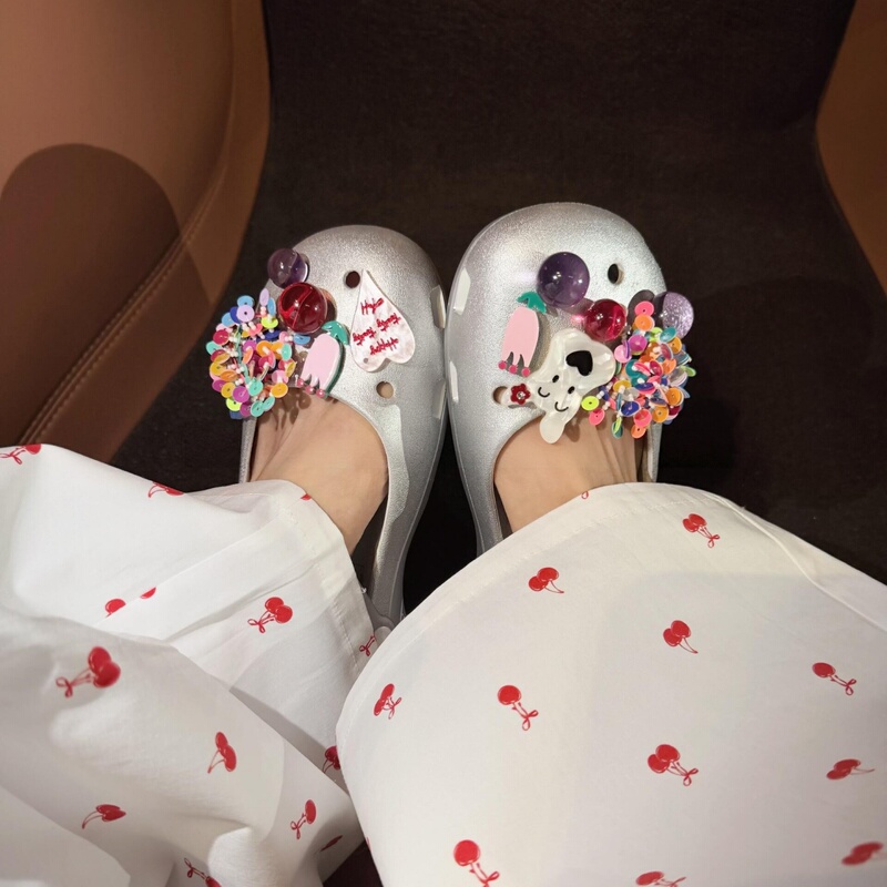 Ballet Clog Shoe Accessories Dopamine Shoe Flower Decorations DIY Shoe Clips for Women Compatible with Crocs