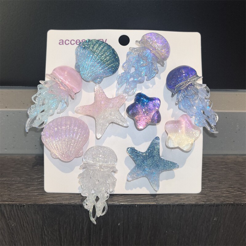 New Jellyfish Clog Shoe Accessories DIY Decorations High-End Shoe Charms Buckle Compatible with Crocs for Women