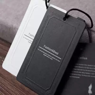 High-end tag men's women's clothing tag custom black cardboard special paper tag tag tag tag tag custom-made clothing label