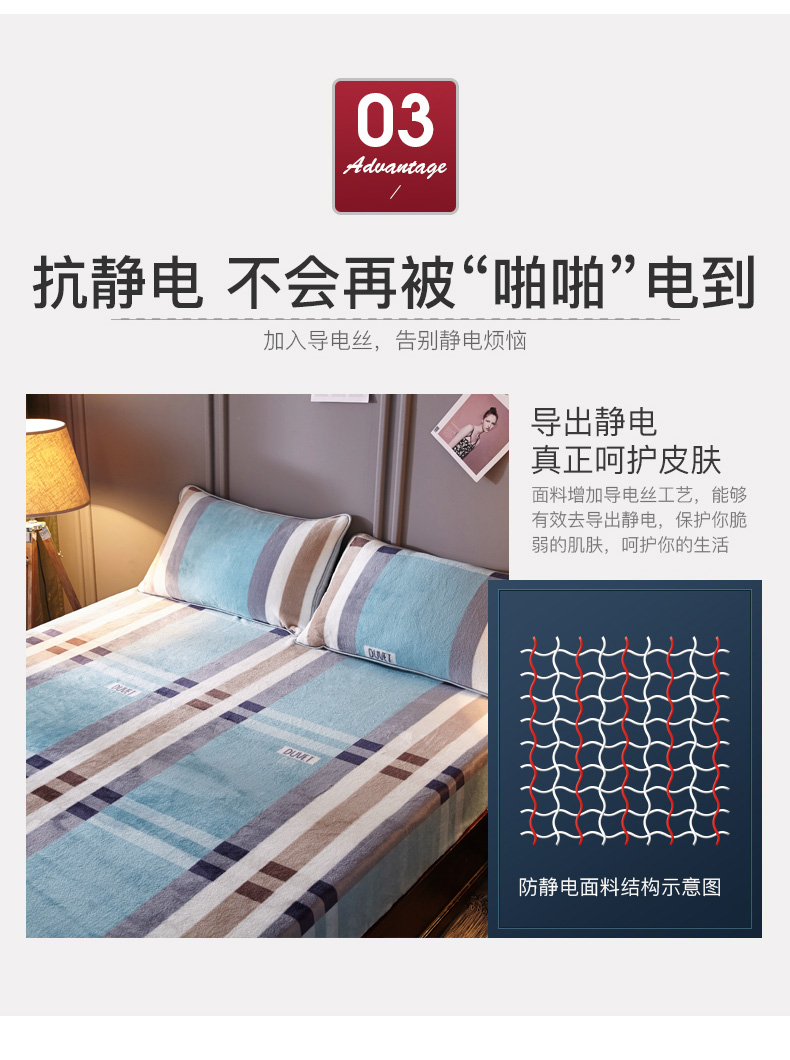 doanh nghiệp giường nhung san hô dày bedspread mặt tay áo một mảnh mùa đông flannel ấm Simmons nệm bảo vệ - Trang bị Covers Ga chun và ga phủ