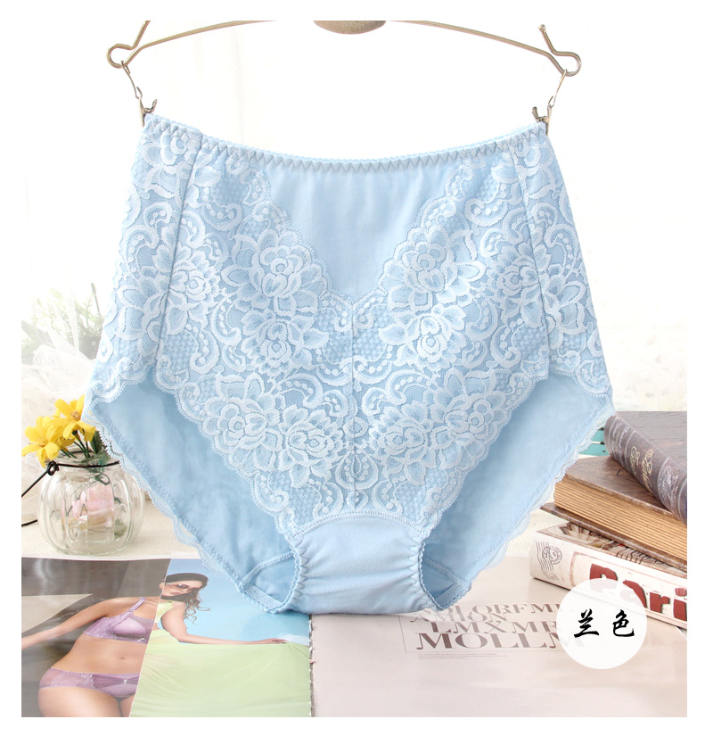 Weiss Fu cao eo đồ lót phụ nữ cotton áo khoác bụng túi hip ren gợi cảm kích thước lớn cotton vải tóm tắt phụ nữ - Nam giới quần chip