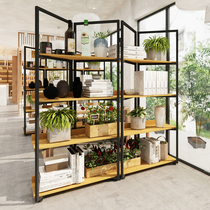 Partition cabinet porch decorative shelf partition screen office living room dining room wrought iron Chinese folding flower stand