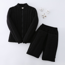 Pure Handmade Cotton Cotton Sweater Cotton Pants Men Suit Winter Thickening Loose Grandfather Cotton Padded Jacket Adults Warm Long Pants