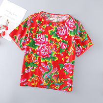 Short Sleeves 2022 Trendy Mens Clothing T-shirt Summer Northeast Grand Bouquet Pure Cotton Round Collar Compassionate Youth Half Sleeve Casual Blouse