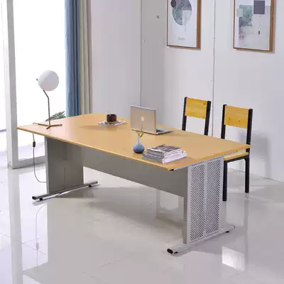 Steel and Wood reading table library meeting room folding training table long table conference table simple training table