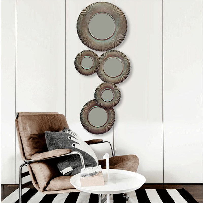 New Chinese style wall decoration wall decoration hotel club porch restaurant wall decoration mirror pendant three-dimensional wall decoration