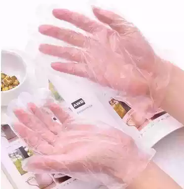 Disposable PE film gloves (60 pack) plastic housework gloves transparent kitchen gloves clean and hygienic
