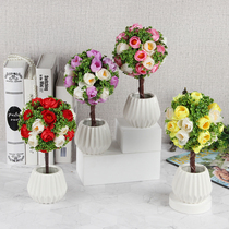 Festive romantic living room simulation plant green plant decoration fake flower desktop small potted ornaments creative home furnishings flowers