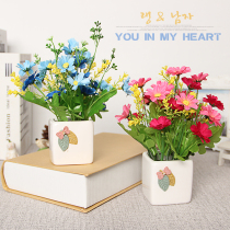 Dancing orchid decorative ornaments Flower simulation flower desktop fake flower Small potted green plant decorative bonsai Indoor home fake flower