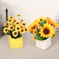 Ceramic basin Office desktop Restaurant entrance cabinet placement flowers green plant potted flowers Indoor simulation flowers