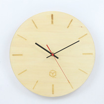 Creative wooden wall clock 12 inch clock modern simple wall clock living room bedroom silent quartz clock bar daily necessities