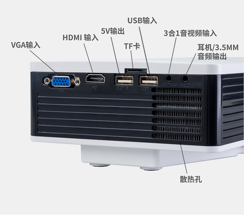 ? Chuangrong X1600 home HD LED máy chiếu mini thu nhỏ tự làm máy chiếu trẻ em TV máy chiếu - Máy chiếu