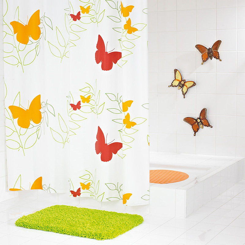 Germany imported RIDDER flower butterfly series shower curtain cloth high-grade bathroom waterproof and mildewproof 32604