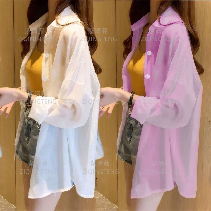 Summer Solid Color Shirt for Women with a Unique Design, French Retro Layered Jacket with a High-End Feel, Paired with a Chiffon Top