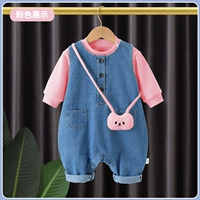 Джинсовый чехол для детской сумки с широкими плечами, розовый