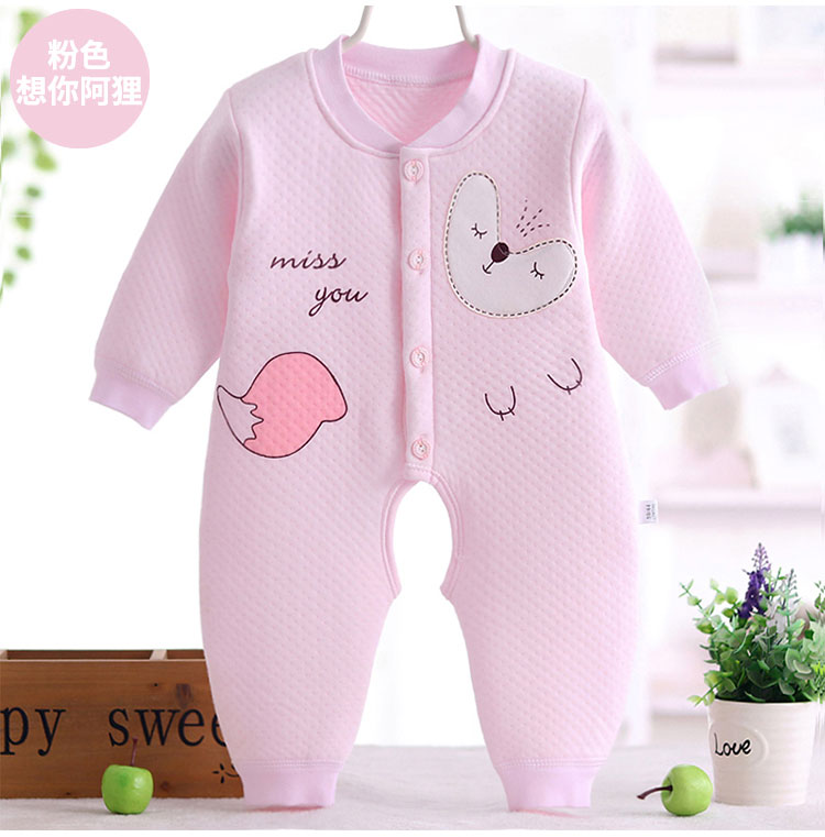 Quần áo trẻ em Xiêm sơ sinh romper mùa xuân và mùa thu cotton bông 0 quần áo trẻ em mùa thu và mùa đông 3 ấm 6 tháng 12 quan ao tre em