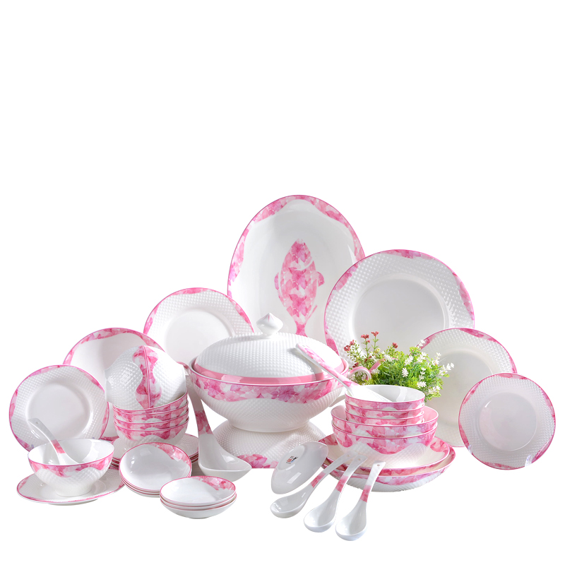 The Dao yuen court dishes suit dream home European ipads porcelain tableware dishes offer creative combination of high - grade contracted bowl chopsticks sets