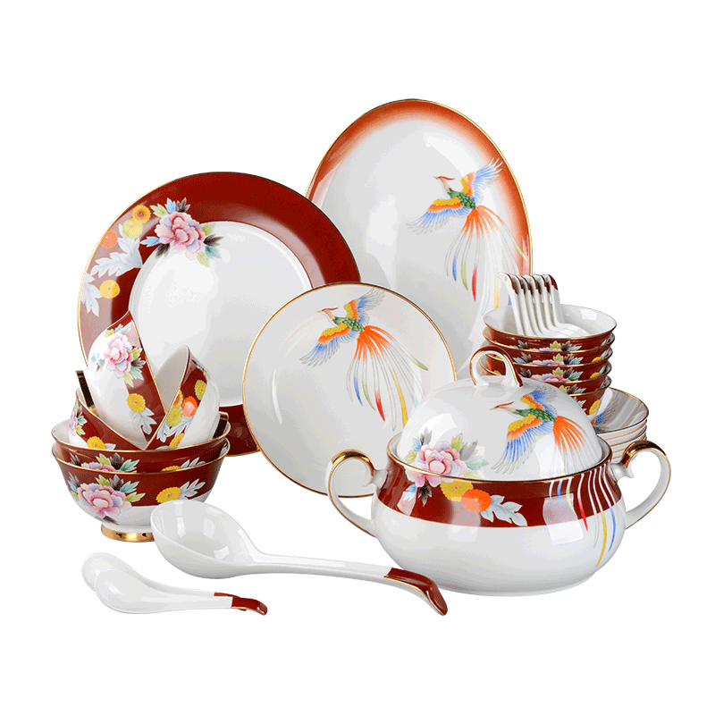 The Dao yuen court dream tableware suit Chinese high - grade hand - made ipads bowls dish dishes home Mary combination tableware ceramic bowl