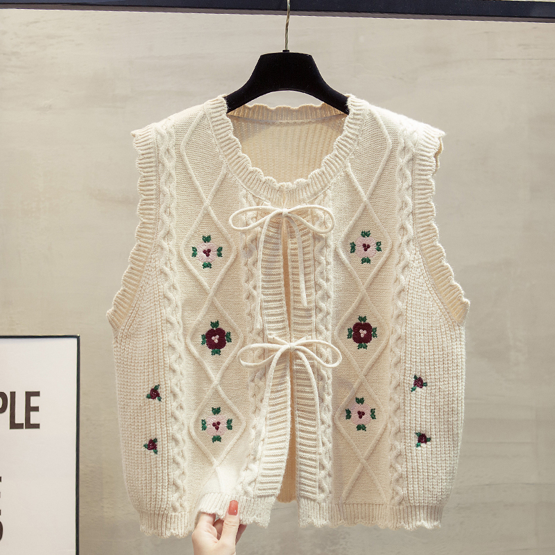 カーディガン ラウンドネック ニットベスト ベスト レディース 2025 春と秋の新スタイル アウターウェア ベスト アウターウェア レイヤード セーター ウエストコート トレンド