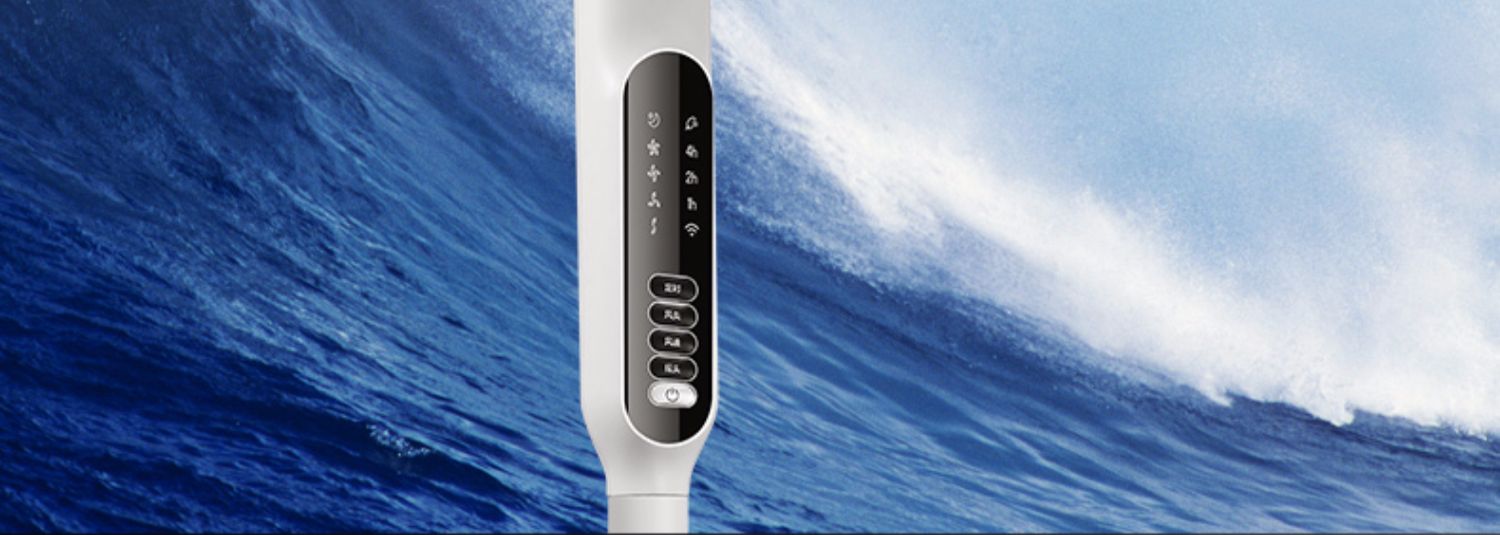 quạt cây panasonic f409k Quạt điện đẹp điều khiển giọng nói thông minh Tmall Elf quạt sàn nhà im lặng máy tính để bàn dọc điều khiển từ xa WiFi thời gian - Quạt điện quạt cây