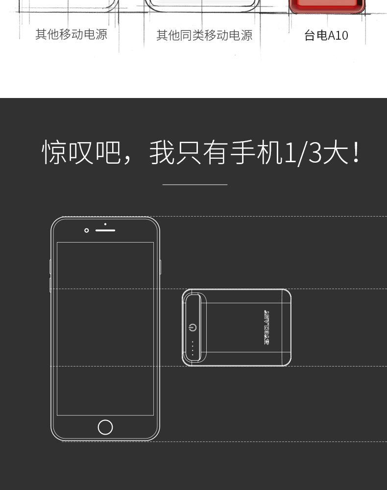TECLAST Taipower nhỏ sạc kho báu 10.000 mA siêu mỏng xách tay phổ biến nhanh phí nhỏ chàng trai dễ thương và trẻ em gái mô hình thủy triều cá tính sáng tạo điện thoại di động dung lượng lớn - Ngân hàng điện thoại di động sạc dự phòng remax