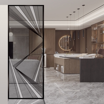 Nordic simple modern glass screen partition home living room kitchen entrance light luxury decoration light transparent cover