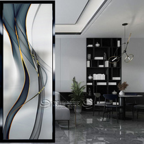 Modern minimalist glass screen partition wall living room shade home decoration light luxury bedroom entrance gate