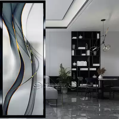 Modern minimalist glass screen partition wall Living room blocking home decoration Light luxury Nordic bedroom door entrance