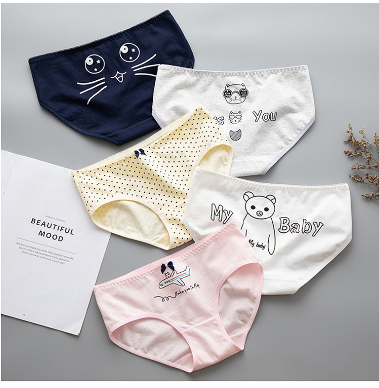 Đồ lót nữ cotton nữ 100% cotton girl Cô gái không kháng khuẩn sinh viên quần short eo tam giác gợi cảm bán buôn quan lot ren goi cam
