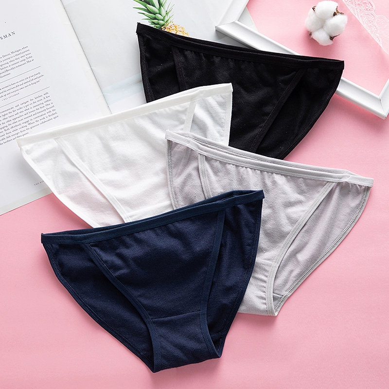 Thong cotton cotton dễ thương cô gái sinh viên gợi cảm T quần cotton đáy quần thấp eo phụ nữ quần lót đầu bán buôn - G-string