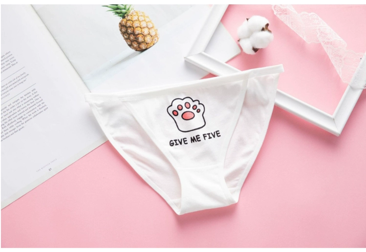 Thong cotton cotton dễ thương cô gái sinh viên gợi cảm T quần cotton đáy quần thấp eo phụ nữ quần lót đầu bán buôn - G-string