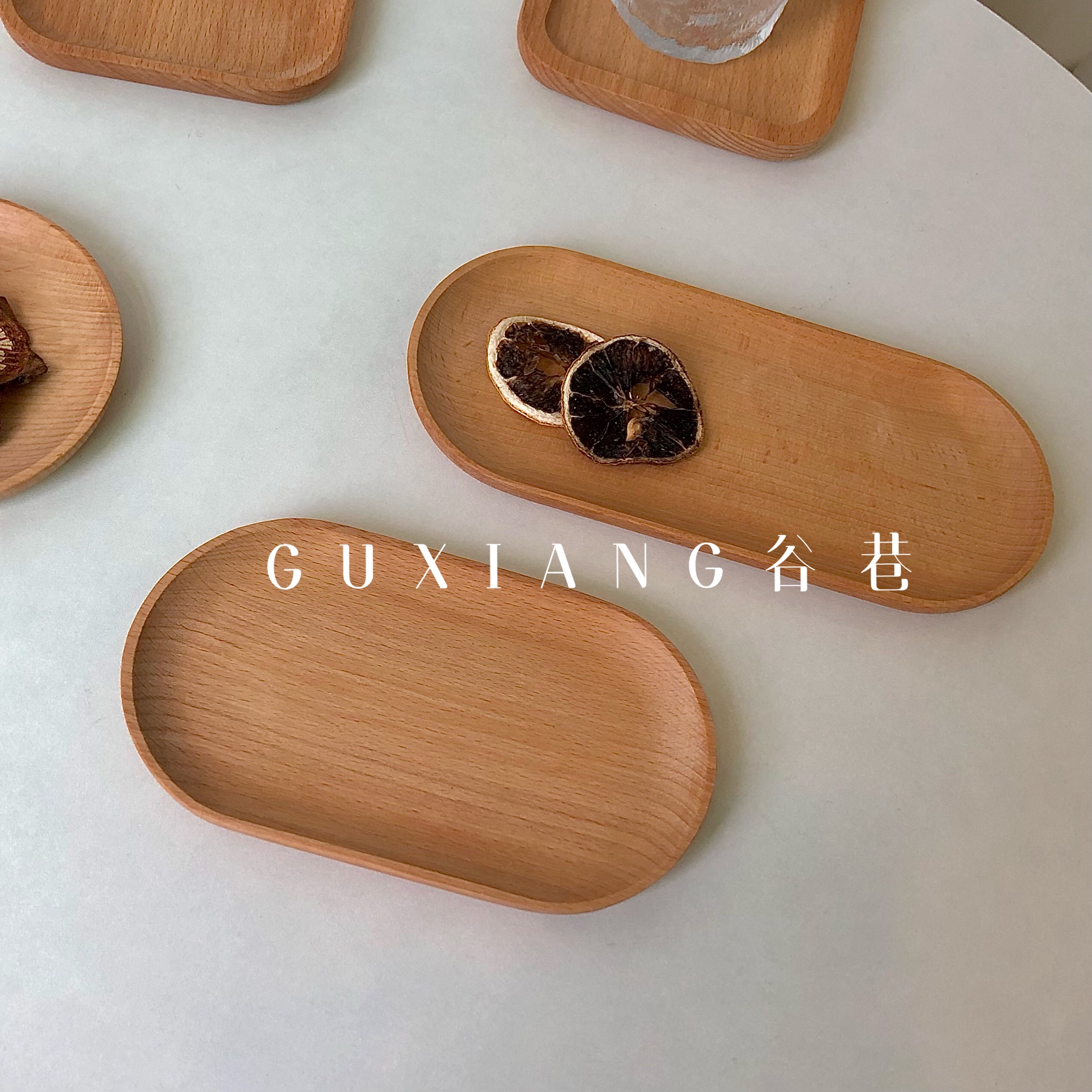 Japanese beech small wooden coffee milk snack tray cup cup cup cup cup pad one person paddle tap photography props