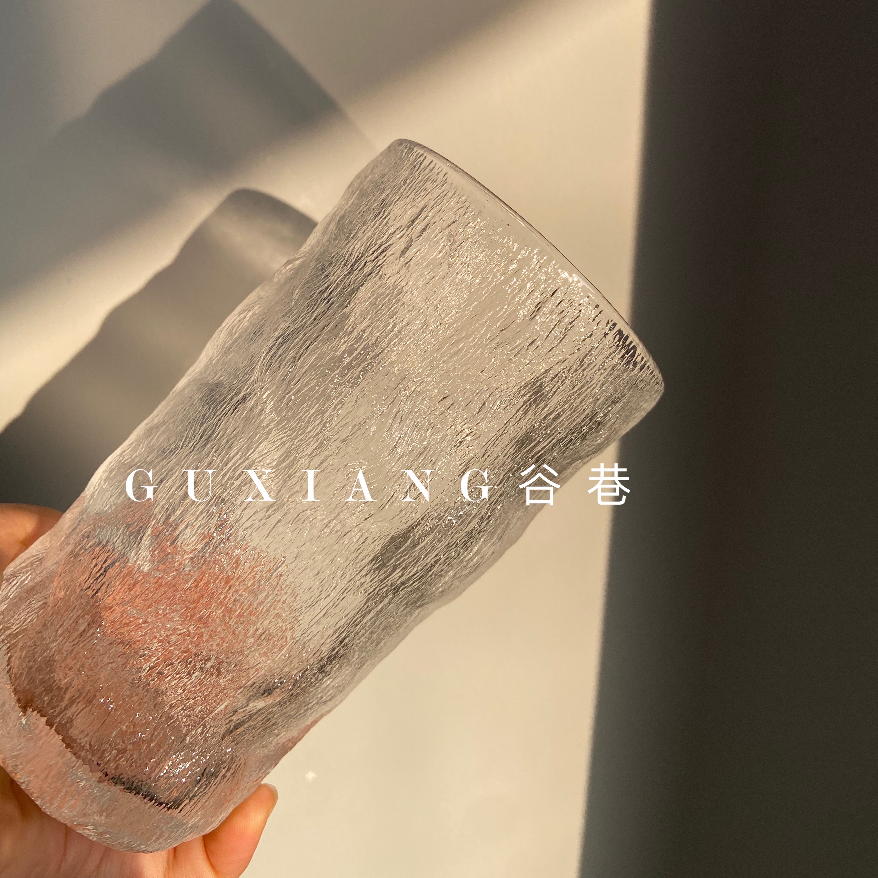 Ins Glacier Pattern Glass Tree Pattern Water Cup Coffee Cup Milk Tea Cup Milk Cup Juice Beverage Cup High Color Value