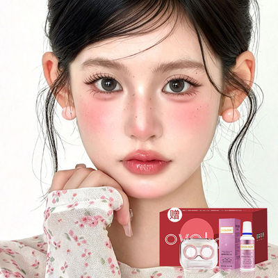OVOLOOK美瞳半年抛灰色大小直径无锁边彩色隐形眼镜官方旗舰店F