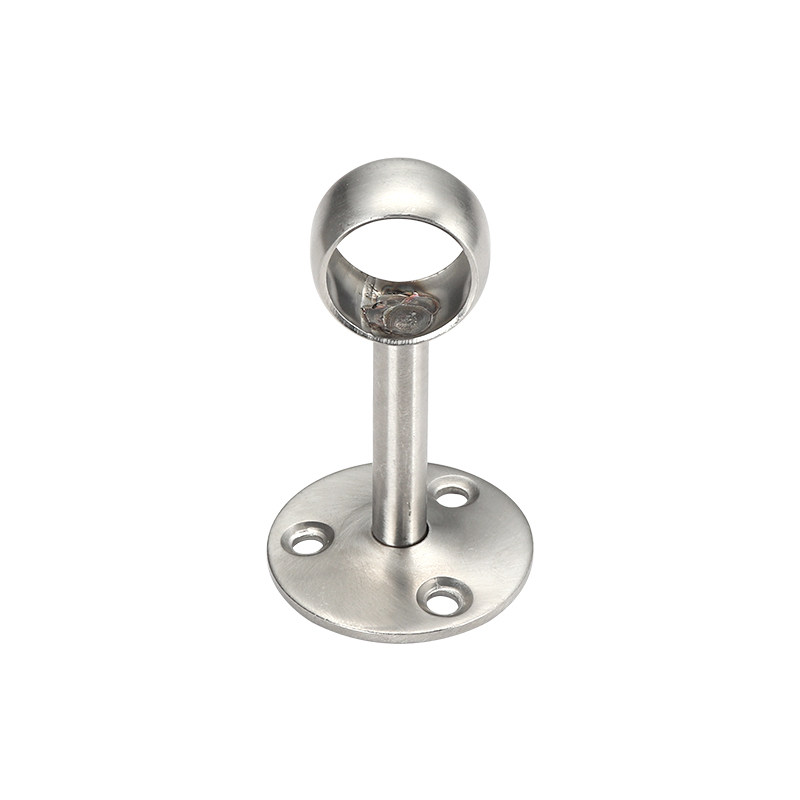 Stainless Steel Round Tube Flange Base Wardrobe Clothes Rail Fixed Base Round Clothes Drying Rod Base Steel Pipe Base Accessories Thickened