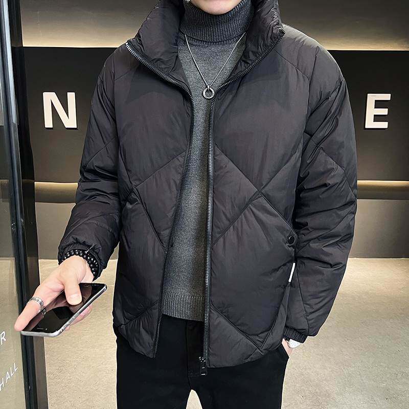 Paul Men's Down Jacket Winter Stand Collar Fashion Casual Korean Style Bakery Winter Clothes Thickened Trendy Down Jacket