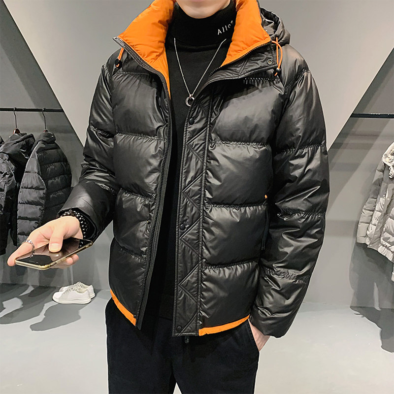 Paul winter Korean version trendy hooded warm thick white duck down jacket men's 2022 new trendy brand winter clothes