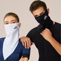 Sunscreen mask male rider face towel ice silk neck collar cover summer fishing hanging ear triangle towel riding equipment women