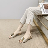 H.H Обувь の High -The Cold Slippers Женские летние носят модные квадратные каблуки и выходят на туфли, чтобы тащить слово net Red