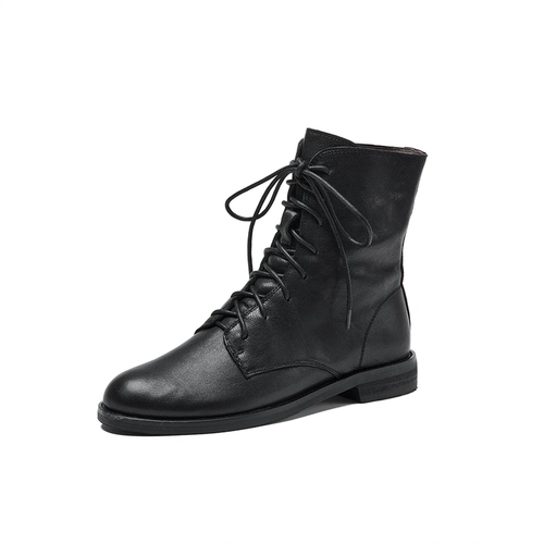 Martens, демисезонные черные короткие сапоги в английском стиле, в британском стиле