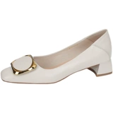 H.H Обувь の Кожаные одиночные женские женские густые каблуки -все -в -головы, квадратное пряное мягкое дно, пейт легкие туфли в маке.