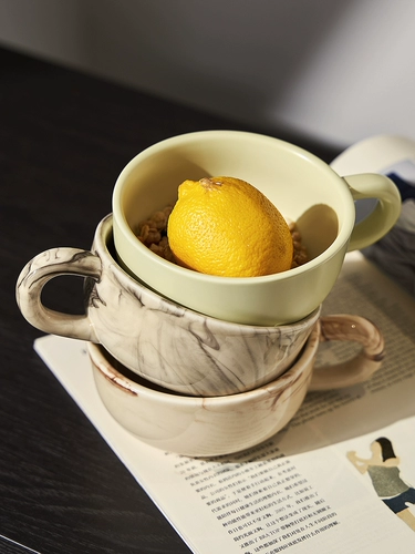 Creative Simple Oat Cup Cup Ceramic Cup Женская дом с большим овсяным молоком чашка кофейня чашка Mark Cup