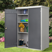 Balcony waterproof sunscreen storage locker large capacity outdoor utility cabinet double exterior door metal cabinet with lock