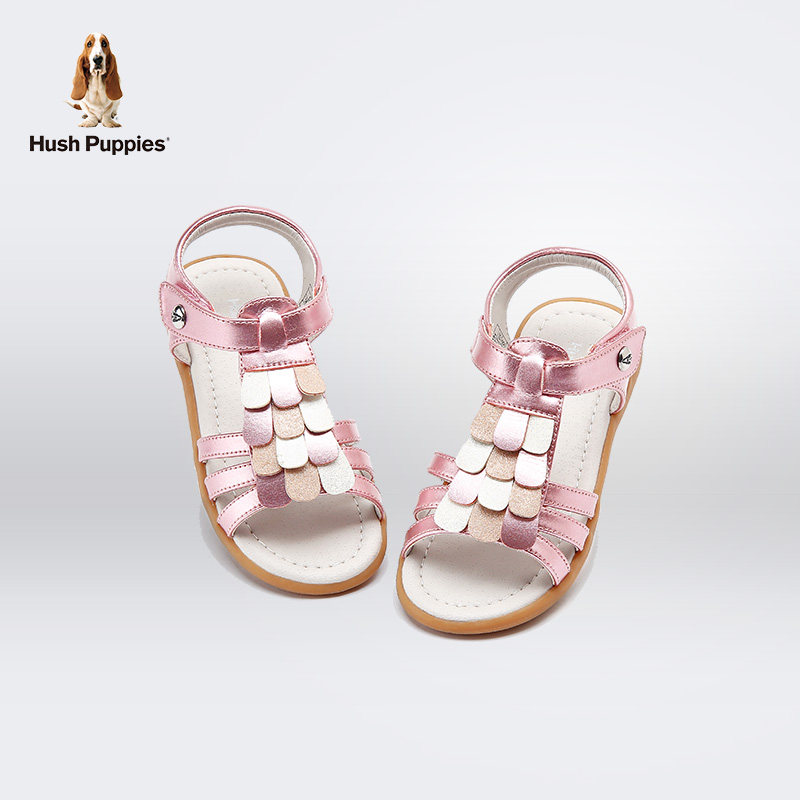 Hush Puppies 暇步士 19年夏季新款 魔术贴 女童露趾凉鞋  聚划算双重优惠折后￥150.1包邮（双重优惠） 3色可选